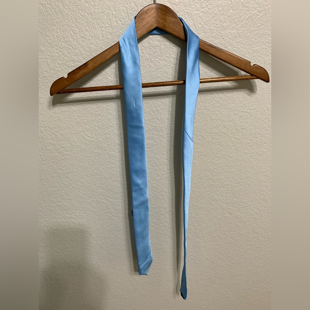 Retro silk tie, light blue, nearly new